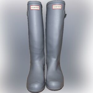 Hunter Original Tall Rain Boots – Gray/Blue – Size 10